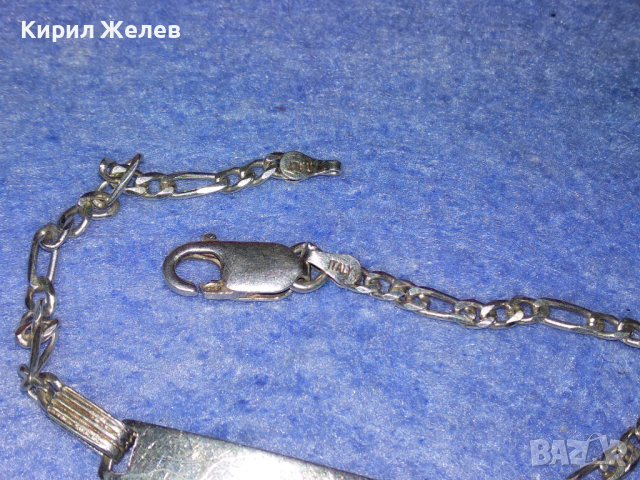 ПРЕКРАСНА ИТАЛИАНСКА СРЕБЪРНА ГРИВНА СРЕБРО 925 ITALY с БЯЛА ПОЗЛАТА 43202, снимка 7 - Гривни - 44692775