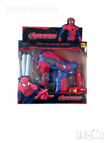Играчка Пистолет на Спайдърмен с меки патрони