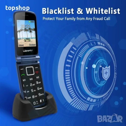 Мобилен телефон uleway с големи бутони за възрастни хора, отключени флип телефон за възрастни..., снимка 4 - Motorola - 50493076