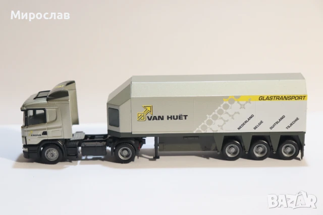 HERPA H0 1/87 SCANIA КАМИОН МОДЕЛ ТРАНСПОРТ НА СТЪКЛО