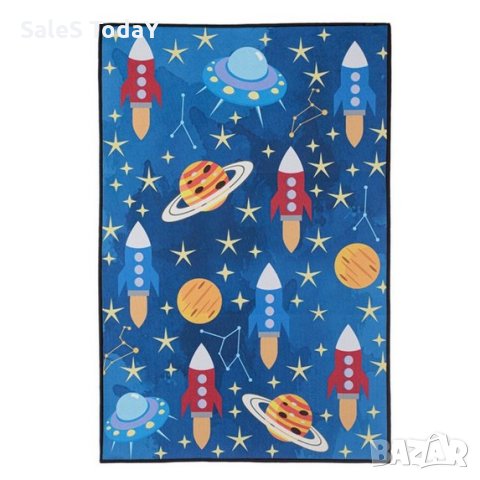 Килимче с ракети, Подложка, Декоративна, правоъгълна, Ракета, 60x90см