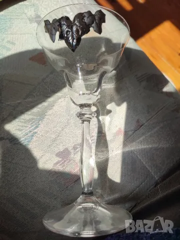 луксозна чаша /свещник Bohemia със сребърно покритие