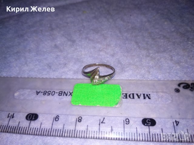 СТАР СРЕБЪРЕН СКЪПОЦЕНЕН РЕТРО ПРЪСТЕН ВИСОКА ПРОБА СРЕБРО 35028, снимка 4 - Антикварни и старинни предмети - 39643515
