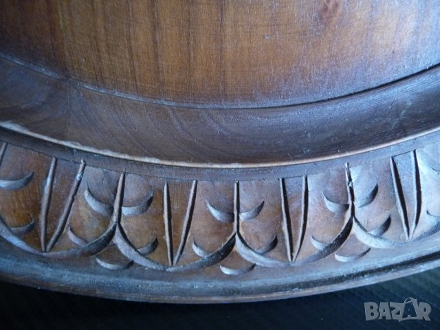 Дървено пано голямо Тетевен дърворезба герб чиния гоц хубаво, снимка 4 - Антикварни и старинни предмети - 35406445