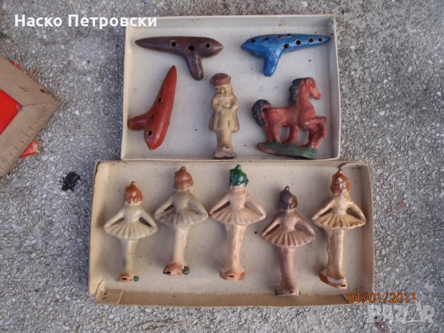 Ретро керамични фигури-окарини (свирки)- 20-те години 20 век., снимка 6 - Антикварни и старинни предмети - 34196885
