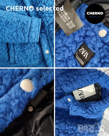 Яке с изкуствен шърлинг ZARA Faux Shearling Jacket – размер L – ново с етикети, снимка 13 - Якета - 52930129