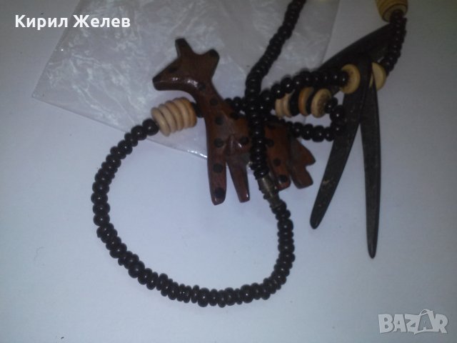 ЖИРАФ ДЪРВЕНА ФИГУРКА ДЯЛАНА РЪЧНО МЕДАЛЬОН ОГЪРЛИЦА ЕТНО 57581, снимка 4 - Колиета, медальони, синджири - 29772066