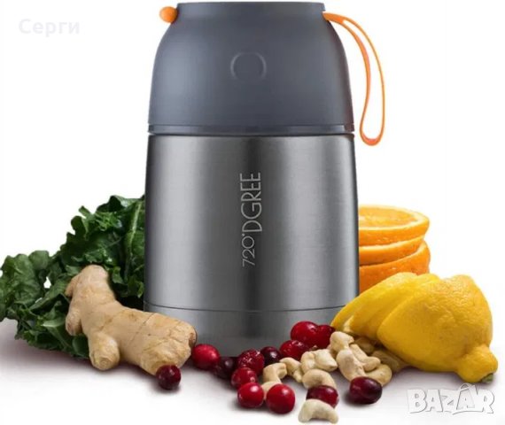 Контейнер за храна/напитки 720 ° DGREE,  450 мл, Неръждаема стомана, без BPA и BPS, до 9 часа горещо, снимка 3 - Други - 30277873