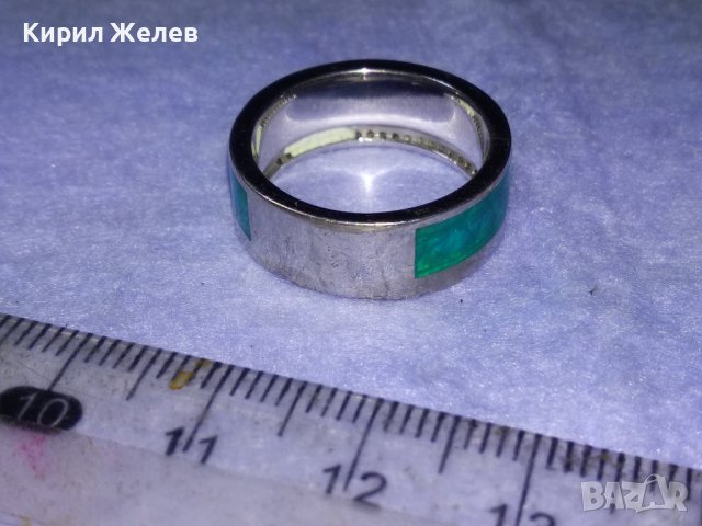 SWAROVSKI Елегантен МАРКОВ ЕМАЙЛИРАН СРЕБЪРЕН ПРЪСТЕН РОДИРАНО СРЕБРО 925 с КРИСТАЛИ СВАРОВСКИ 39898, снимка 8 - Пръстени - 42644189