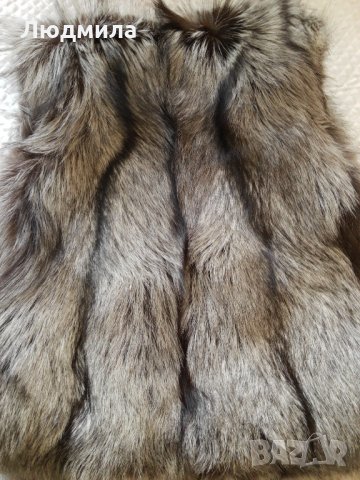 Елек,италиански,нов,сребърна лисица,цели кожи,висок клас,качество, снимка 6 - Елеци - 34871475