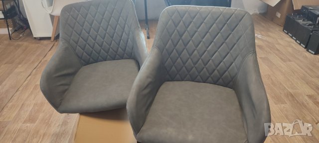 Висококачествени трапезни столове тип кресло CLIPOP U-DC-0017LGY, снимка 13 - Столове - 36639138