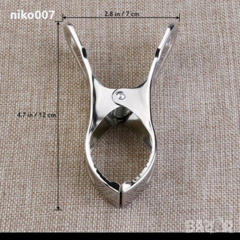 6бр. Универсални от Неръждаема стомана Големи плажни щипки за кърпи, снимка 2 - Други стоки за дома - 30180892