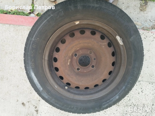 Продавам джанта с гума от Нисан Тида Ц11, снимка 6 - Гуми и джанти - 52527301