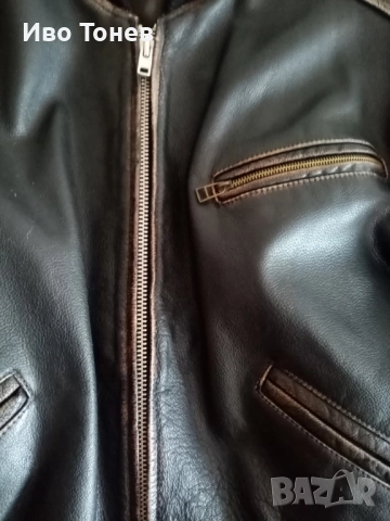 Кожен бомбър  телешки бокс, снимка 12 - Якета - 51525237