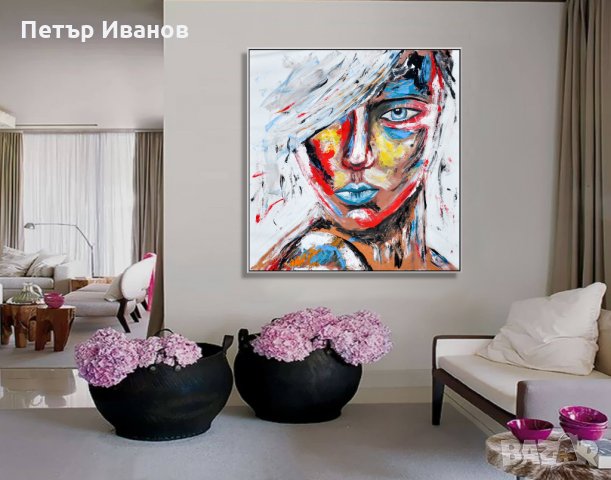 Абстрактни авторски картини ръчно рисувани , снимка 4 - Картини - 31589457