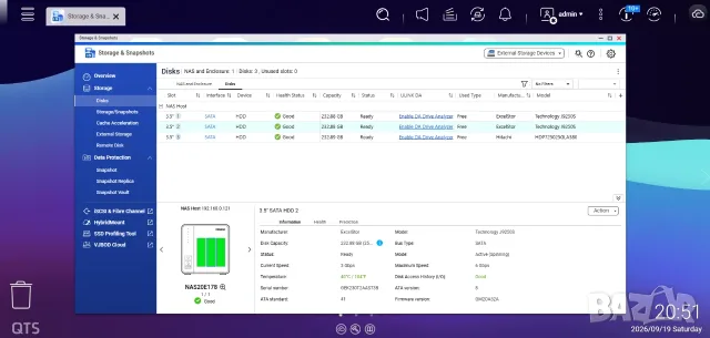 QNAP TS328 3-bay NAS server, снимка 2 - Мрежови адаптери - 56167886