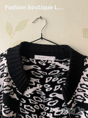 Уникална жилетка с цип L размер с животински принт ❤️🖤, снимка 3 - Жилетки - 53175986