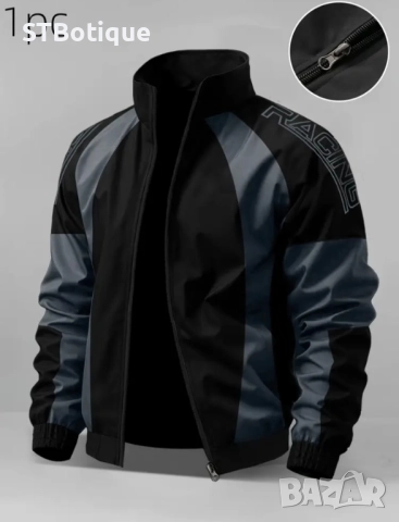 🧥 Мъжко софтшел яке с цял цип и висока яка – STBoutique, снимка 9 - Якета - 52179402
