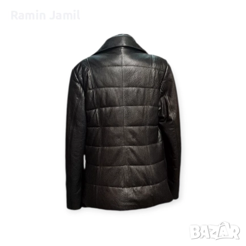 Телешка кожа – черна, подплатена, произведена в Турция, снимка 2 - Якета - 51487908