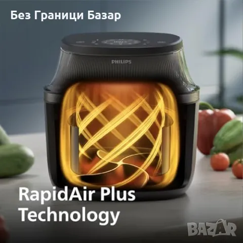 Нов Фритюрник без мазнина Philips 7.2L, 16 режима, лесно почистване, снимка 4 - Фритюрници - 49392394
