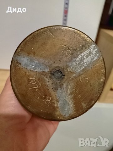 Стара артилерийска гилза., снимка 2 - Антикварни и старинни предмети - 44421606