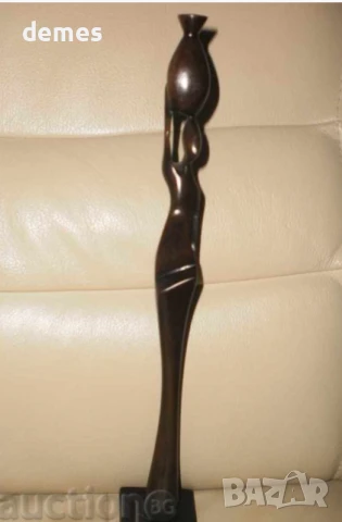 Елегантна женска фигура от абанос, снимка 2 - Декорация за дома - 50885238
