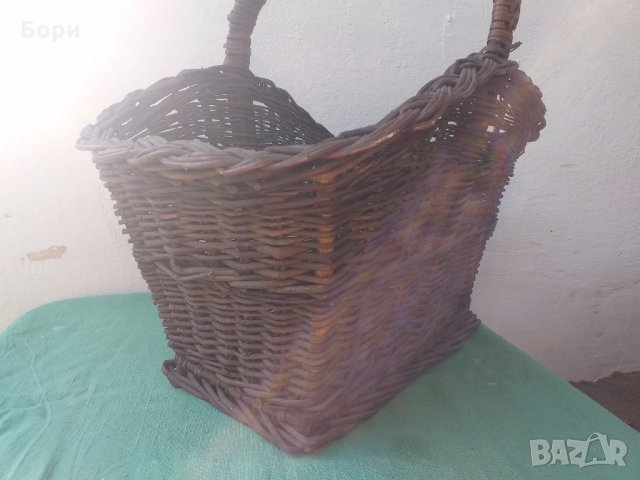 Голяма плетена кошница, снимка 3 - Градински мебели, декорация  - 30238309