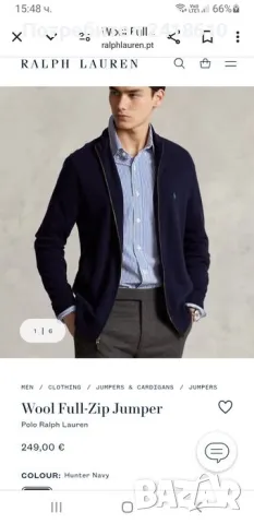 POLO Ralph Lauren Cardigan Merino Knitted Full Zip Mens Size 2XL НОВО! ОРИГИНАЛ! Мъжка Вълнена Жилет, снимка 2 - Пуловери - 48253427