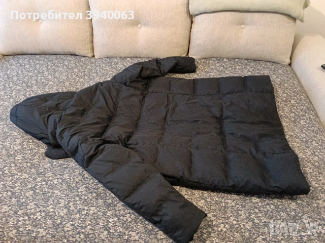 Яке с естествен пух тъмно синьо , снимка 4 - Якета - 52674232