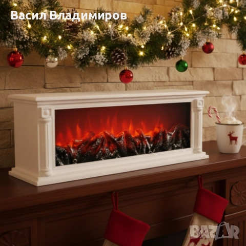 Голяма LED камина с ефект на жар – уют и атмосфера без дим и огън SP47, снимка 3 - Декорация за дома - 52683775