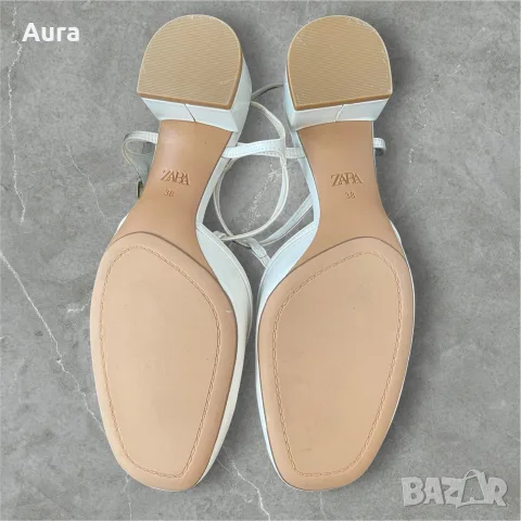 Zara T-strap low block-heeled shoes, снимка 4 - Дамски ежедневни обувки - 56224435