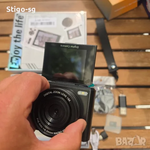 ЧИСТО НОВ 4K Дигитален Фотоапарат – Пълен Комплект (Карта 32GB + Четец + Аксесоари) , снимка 6 - Камери - 56161748