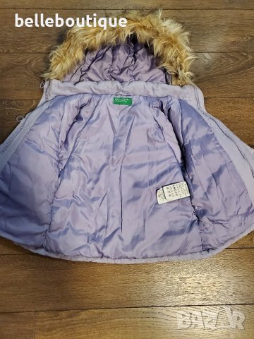 Страхотно топло зимно яке Benetton за момичета и момчета 90 см.  , снимка 4 - Бебешки якета и елеци - 42762968