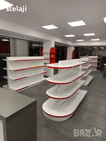 ПРОМО! ОСТРОВНИ СТЕЛАЖИ ЗА МАГАЗИН - ТЪМНО СИВ МАТ ИЛИ БЯЛ!, снимка 5 - Стелажи и щандове - 49447854