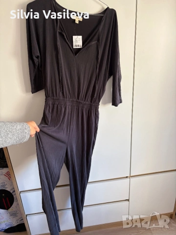 Черен дамски гащеризон, снимка 2 - Гащеризони - 54319130