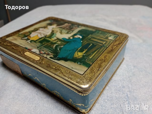 Ретро винтидж метална кутия за бисквити made in England, снимка 4 - Други ценни предмети - 38155404