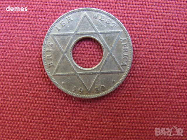 Британска Западна Африка - 1/10 пени, 1930 г. - 449m RARE, снимка 3 - Нумизматика и бонистика - 51360362