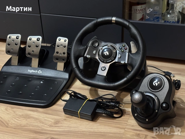 Волан Logitech G920 + Shifter, снимка 3 - Джойстици и геймпадове - 53688847