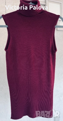 Стилно поло без ръкави 35% кашмир