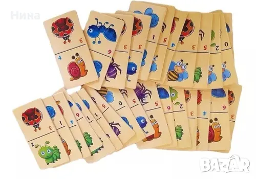 Дървено домино 5 вида, снимка 3 - Игри и пъзели - 48544926