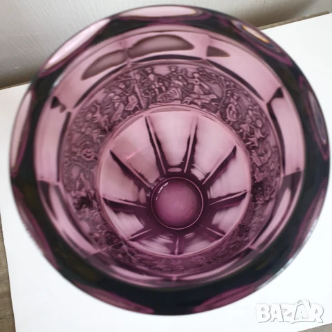 Аметистовата ваза на Лудвиг Мозер , снимка 4 - Антикварни и старинни предмети - 50502540