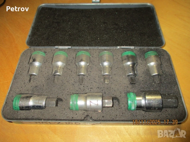 HEYCO No.50-31 - MADE IN GERMANY - 1/2" ПРОФЕСИОНАЛЕН ВИСОКОКАЧЕСТВЕН Комплект- 9 броя Инбуси 5-17mm