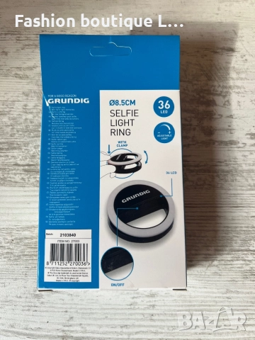 Селфи ринг лампа с щипка в черен цвят с 3 режима на яркост на светлината ❤️, снимка 5 - Селфи стикове, аксесоари - 52364592