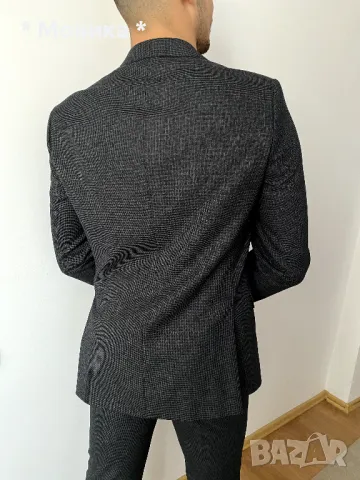 Сив официален костюм Teodor (Slim Fit) – отлично състояние, снимка 4 - Костюми - 48926590