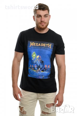 Нова мъжка тениска с дигитален печат на музикалната група Megadeth, снимка 7 - Тениски - 37674893
