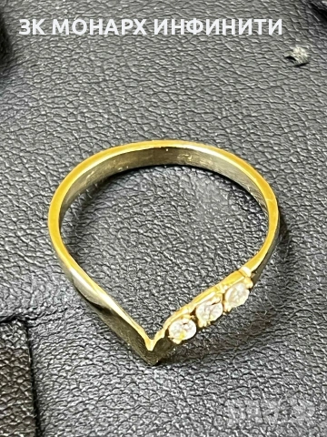 Златен пръстен 14К , снимка 4 - Пръстени - 53127976