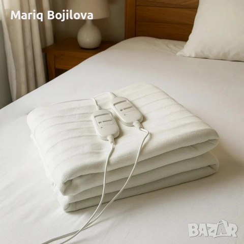 Електрическо двойно одеяло Rosberg RS8510AD – 160×140 см, 2×60W, LED индикатор