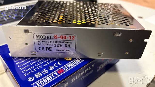 12V 5A 60W захранване (Ново), снимка 4 - Захранвания и кутии - 49315432