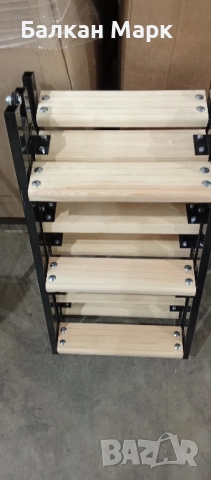 Сгъваема таванска стълба – дърво и метал, почти нова (мострена), снимка 3 - Други стоки за дома - 52389691