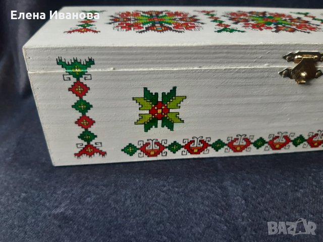 Ръчно изработена народна кутия за бижута, снимка 6 - Бижутерийни комплекти - 34945901